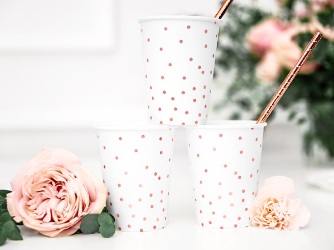 Vaso blanco topo rose gold 2 - Los eventos de Moni-K