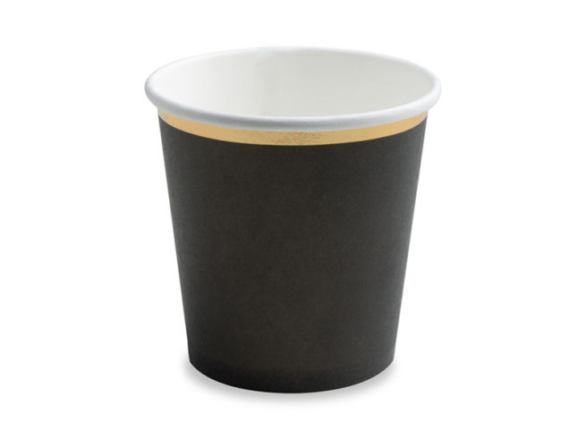 Vaso negro con borde dorado Foil 1 - Los eventos de Moni-K